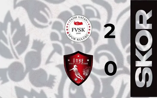 Ünye Kadın Futbol Kulübü, Fatih Vatan Spor deplasmanından yenilgiyle döndü.