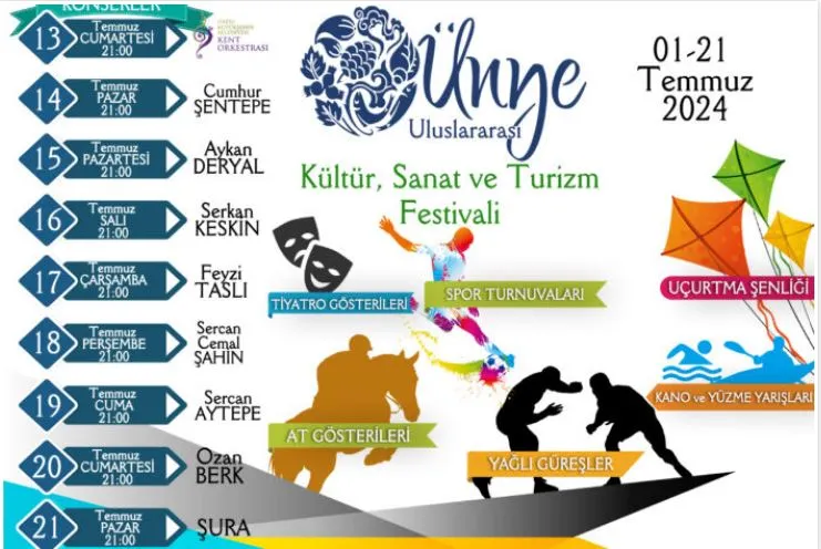 ÜNYE’DE FESTİVAL BAŞLIYOR.