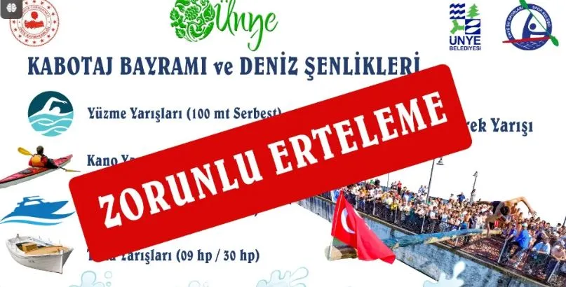 DENİZ ŞENLİKLERİ ETKİNLİĞİ HAVA MUHALEFETİ NEDENİYLE ERTELENDİ