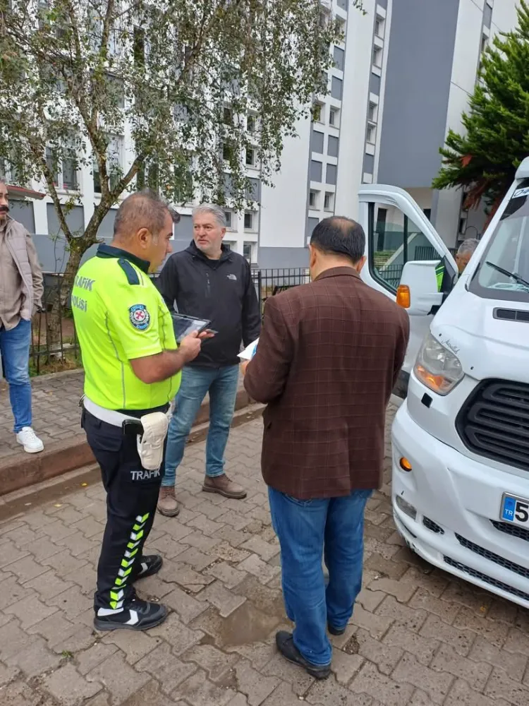 Ünye’de Okul Servis Araçları Denetlendi