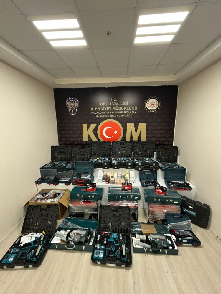 ORDU’DA KAÇAKÇILIK OPERASYONU: ÇOK SAYIDA EŞYA ELE GEÇİRİLDİ