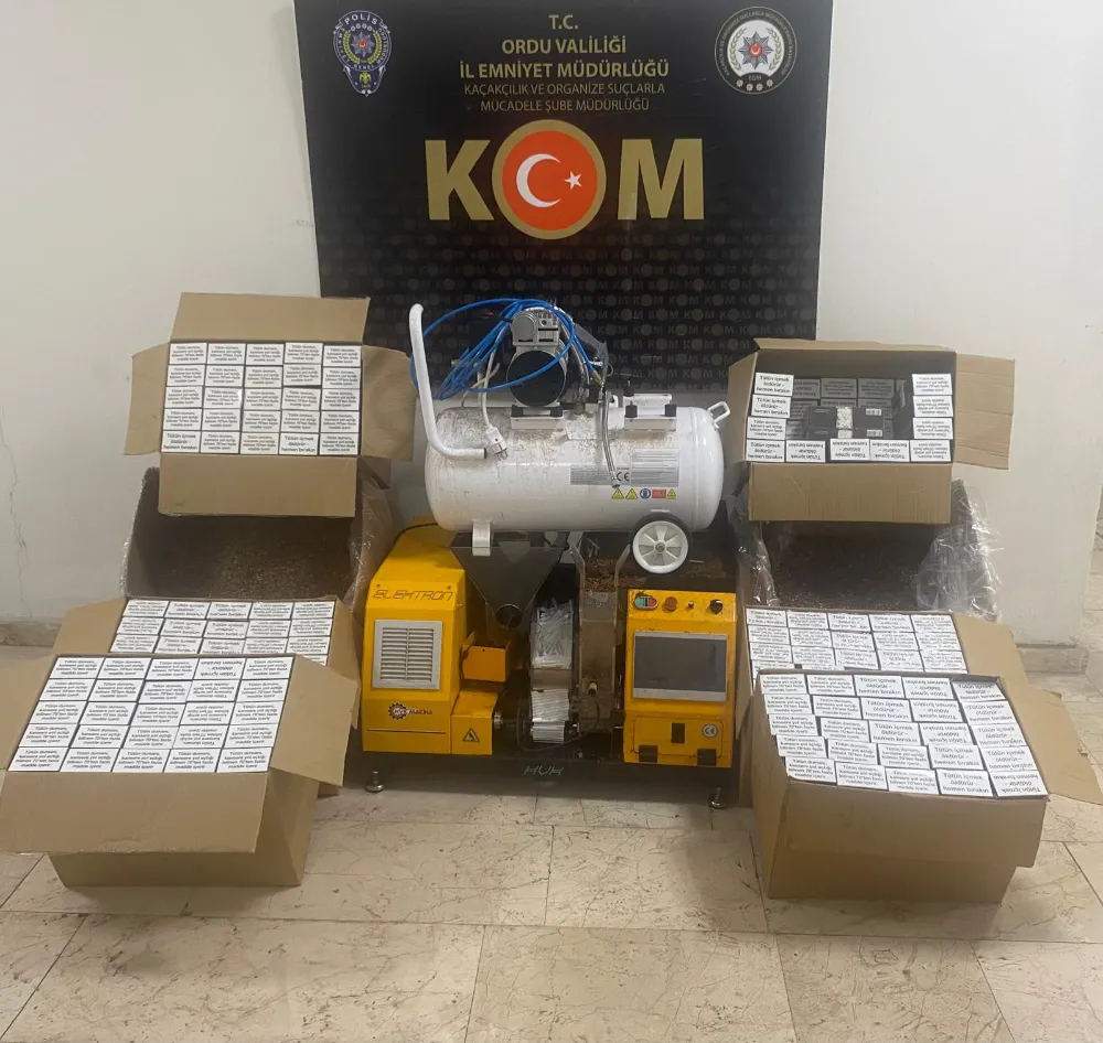 ORDU’DA TÜTÜN VE MAKARON OPERASYONU: 2 ŞÜPHELİYE ADLİ İŞLEM