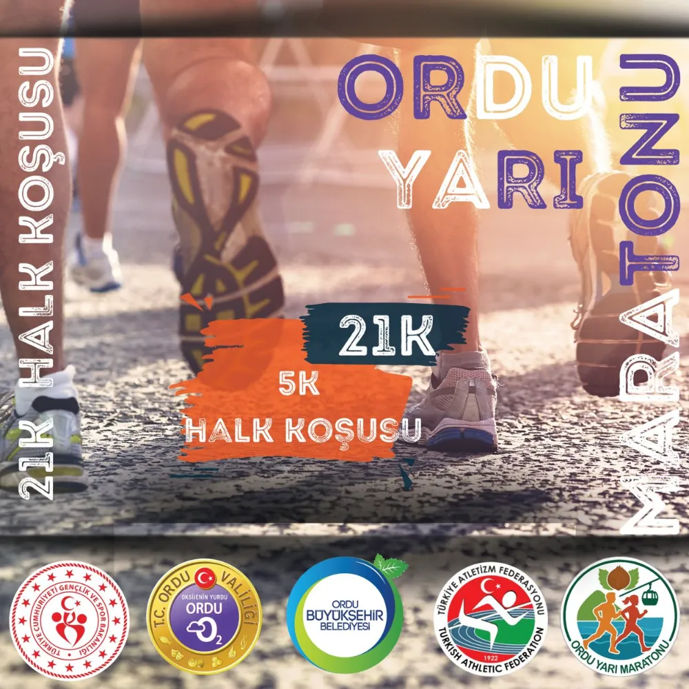 Ordu Yarı Maratonu ve 5 km’lik Halk koşusu yapılacak.