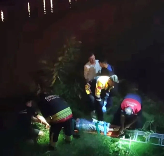 IRMAĞA DÜŞEN KADIN KURTARILDI