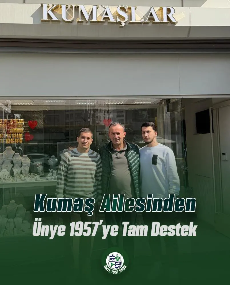 KUMAŞ AİLESİNDEN ÜNYE 1957 SPOR’A DESTEK…