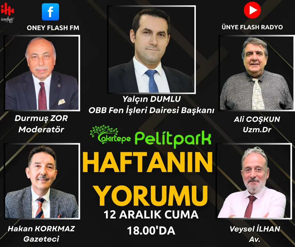 Fen İşleri Daire Başkanı Yalçın Dumlu, “Haftanın Yorumu” programında