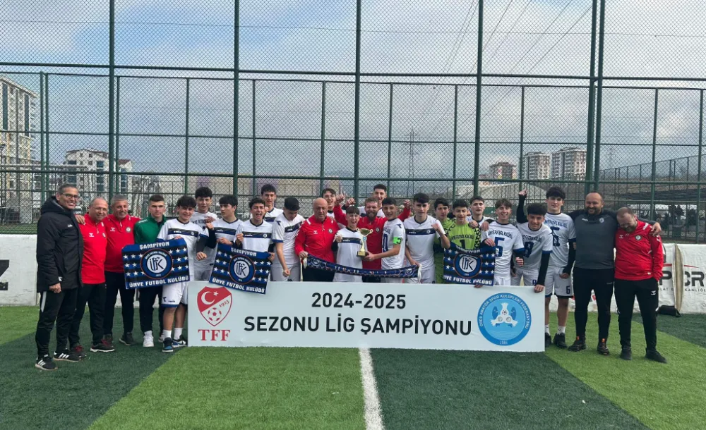 U16 LİGİNDE ŞAMPİYON ÜNYE FUTBOL KULÜBÜ