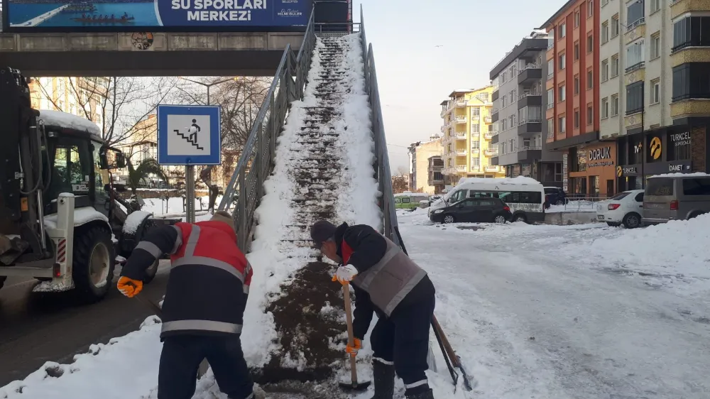 BÜYÜKŞEHİR EKİPLERİ YAYALAR İÇİN SEFERBER