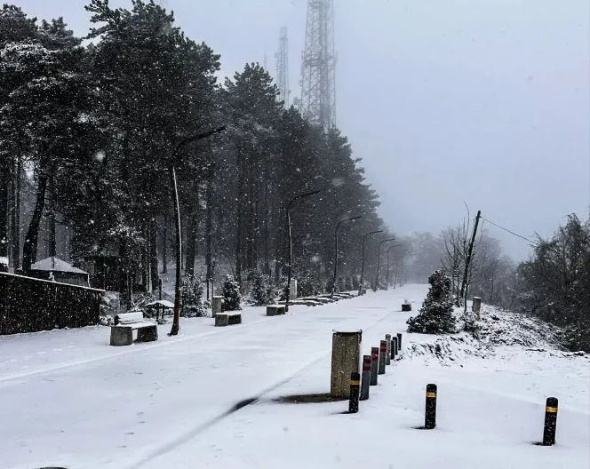 Boztepe’ye kar düştü…