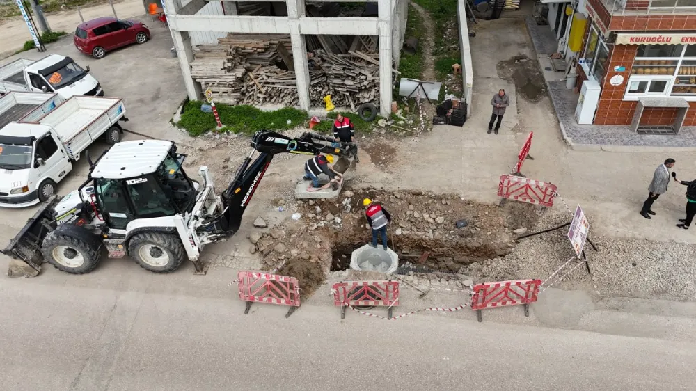 FATSA ATA CADDESİNDE YAĞMUR SUYU HATTI ÇALIŞMASI