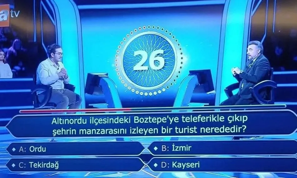 Kim Milyoner Olmak İster’de Ordu Sorusu!