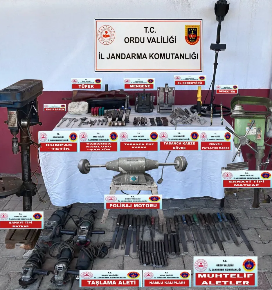 ORDU’DA SİLAH İMALATI VE TİCARETİ YAPANLARA OPERASYON!