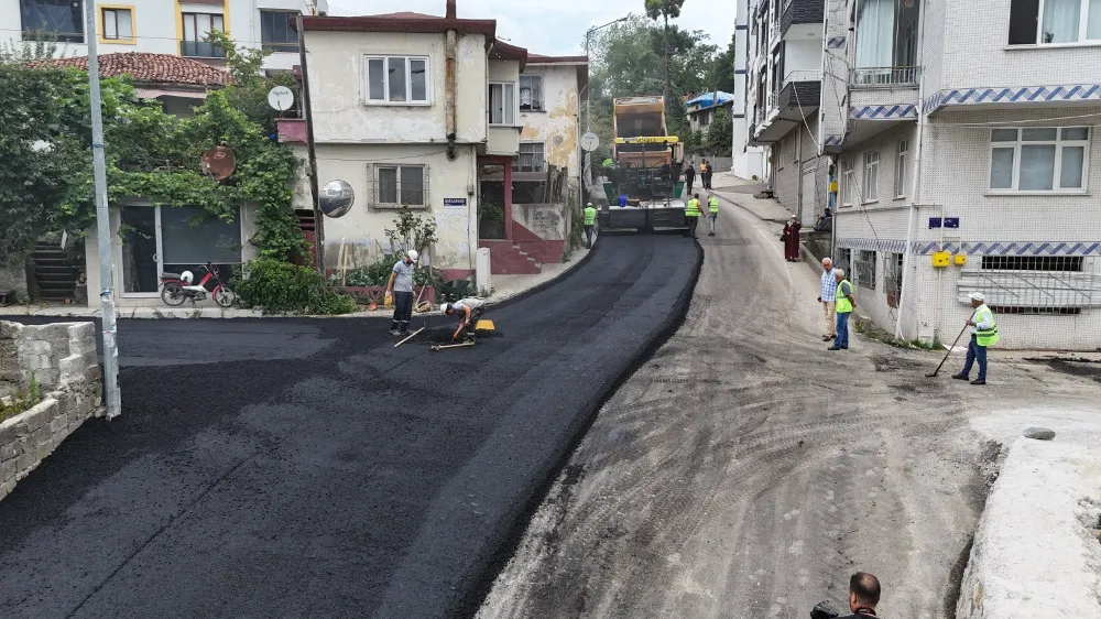 Ünye Çamurlu Mahallesi, sıcak asfalt ile tamamlandı.