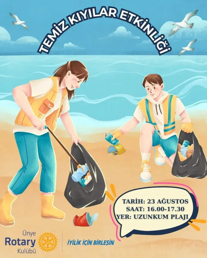 Ünye Rotary Kulübü’nden “Temiz Kıyılar” Etkinliği