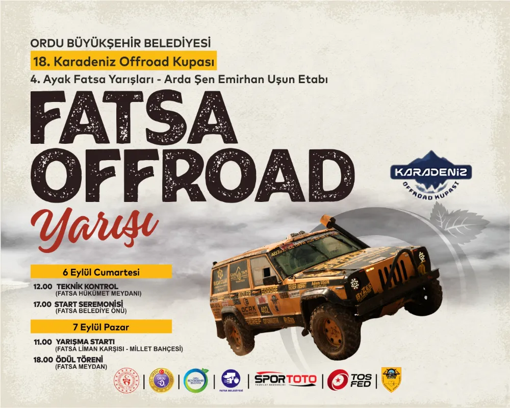 FATSA’DA OFFROAD HEYECANI YAŞANACAK