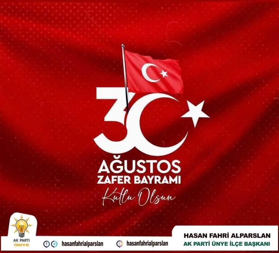 BAŞKAN ALPARSLAN’DAN 30 AĞUSTOS ZAFER BAYRAMI MESAJI